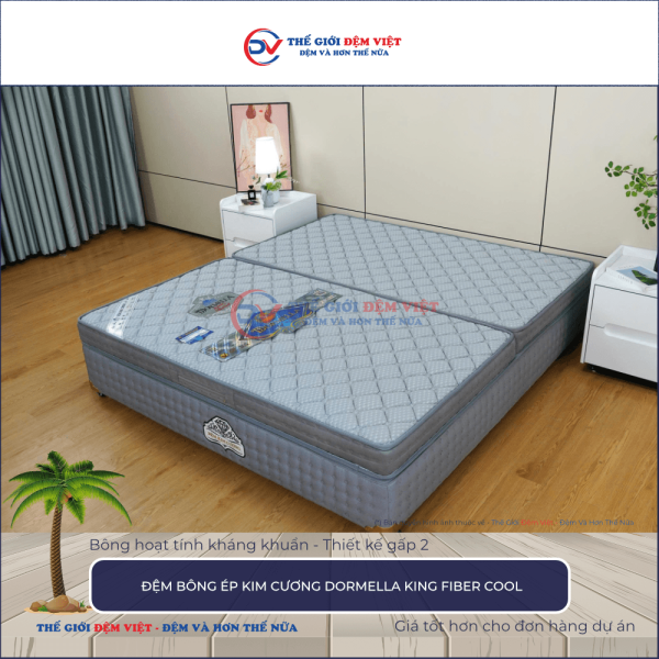 Đệm bông ép Kim Cương Dormella King Fiber Cool